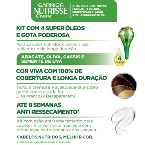 Capuccino 43 Castanho Dourado | Galeria Benefícios | Garnier